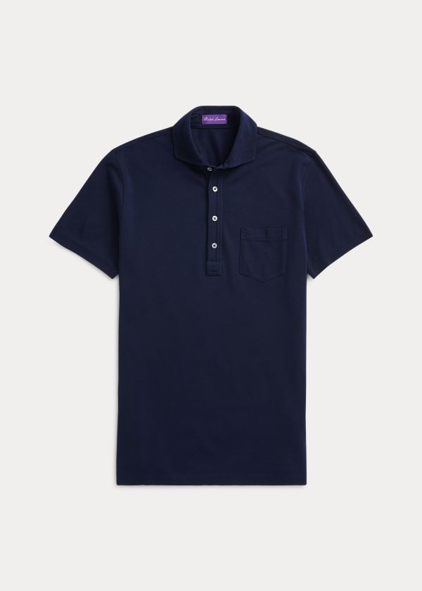 Men's Ralph Lauren Washed Piqué Polo Shirts | 739841YGB